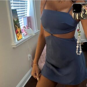 Blue boutique slip dress